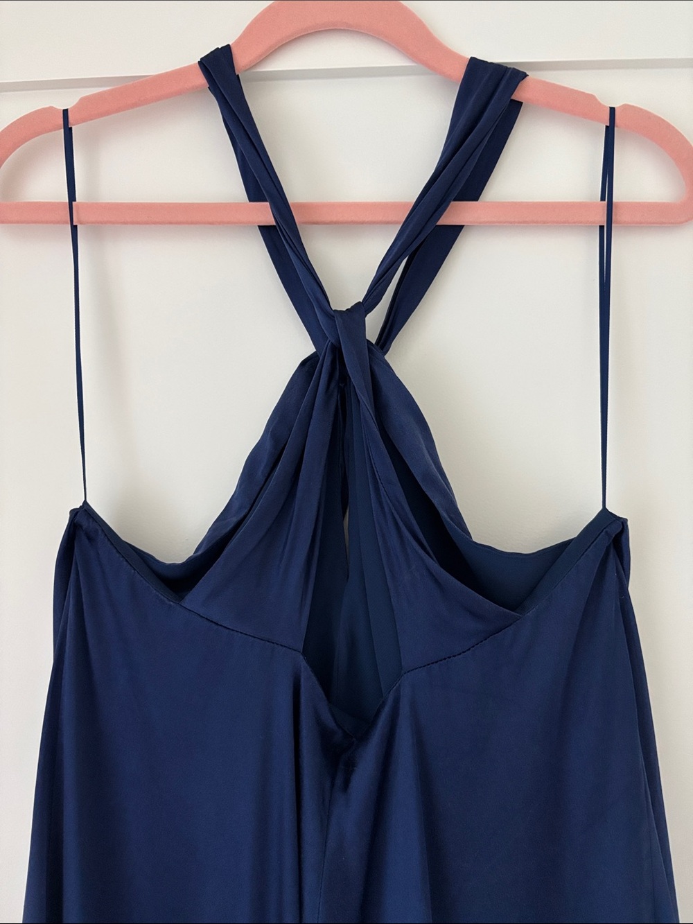 Banana Republic Deep Navy Belay 100% Silk Midi Dress - Picture 4 of 6